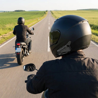 Bluetooth Motorcycle Helmet Intercom Headset – 1000M Wireless Interphone, Hands-Free Calls, Crystal Clear Audio for 2 Riders Touring & Adventure