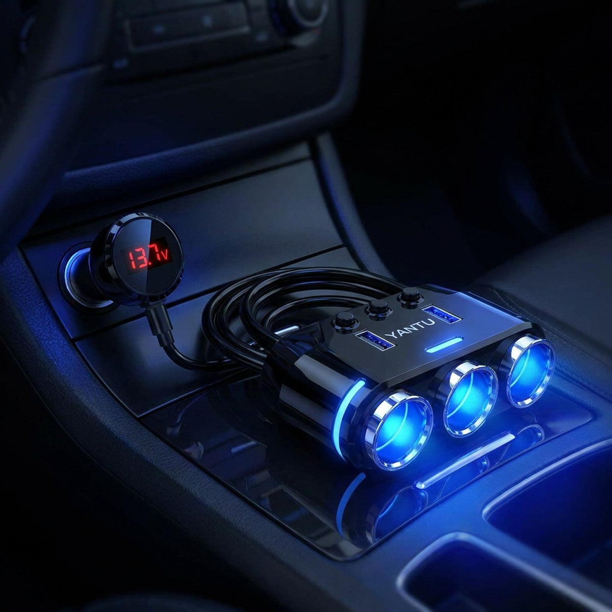 Car Splitter Cigarette Lighter Socket