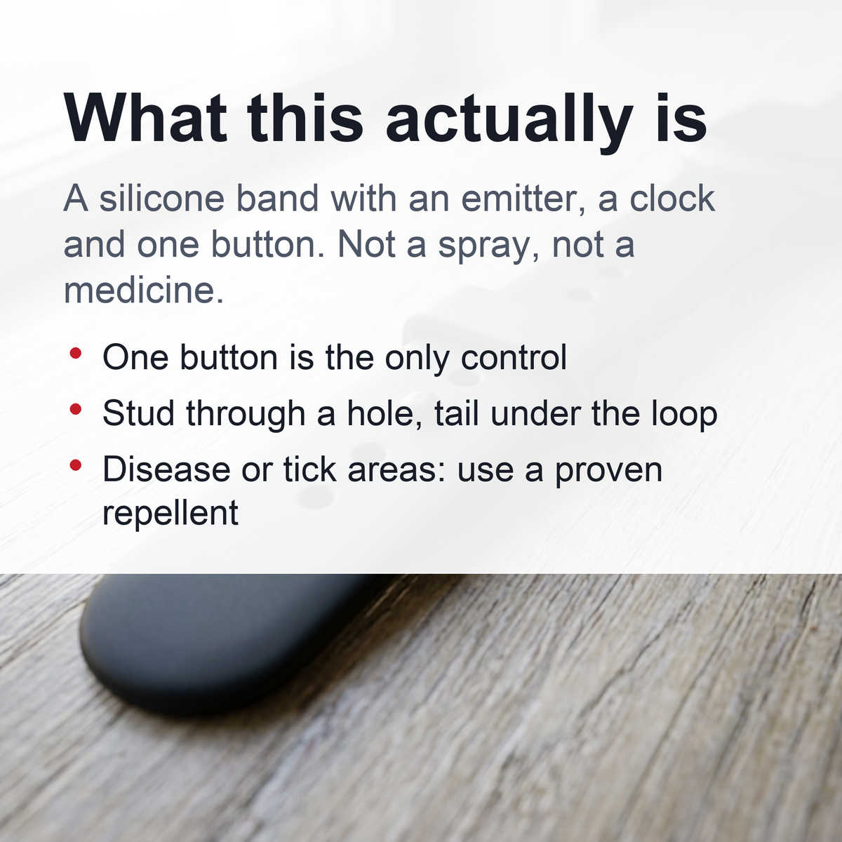 Natural Repellent - Ultrasonic Anti-Mosquito Wrist Band (w/ 3-Block Modes)