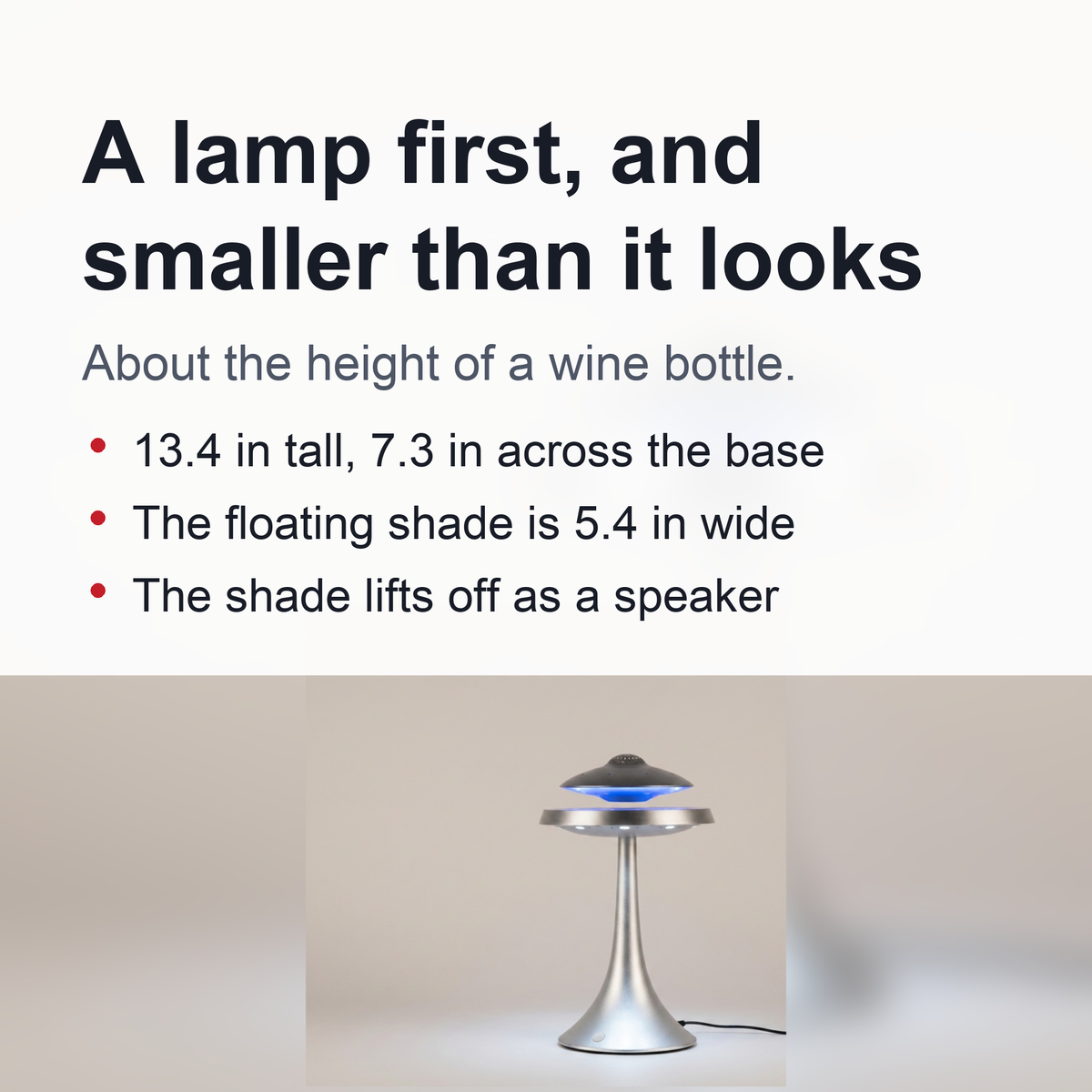 Magnetic Levitation UFO Light - Magnetic LED Lighting Bluetooth's Stereo Charging Floating Levitating Lamp