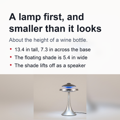 Magnetic Levitation UFO Light - Magnetic LED Lighting Bluetooth's Stereo Charging Floating Levitating Lamp