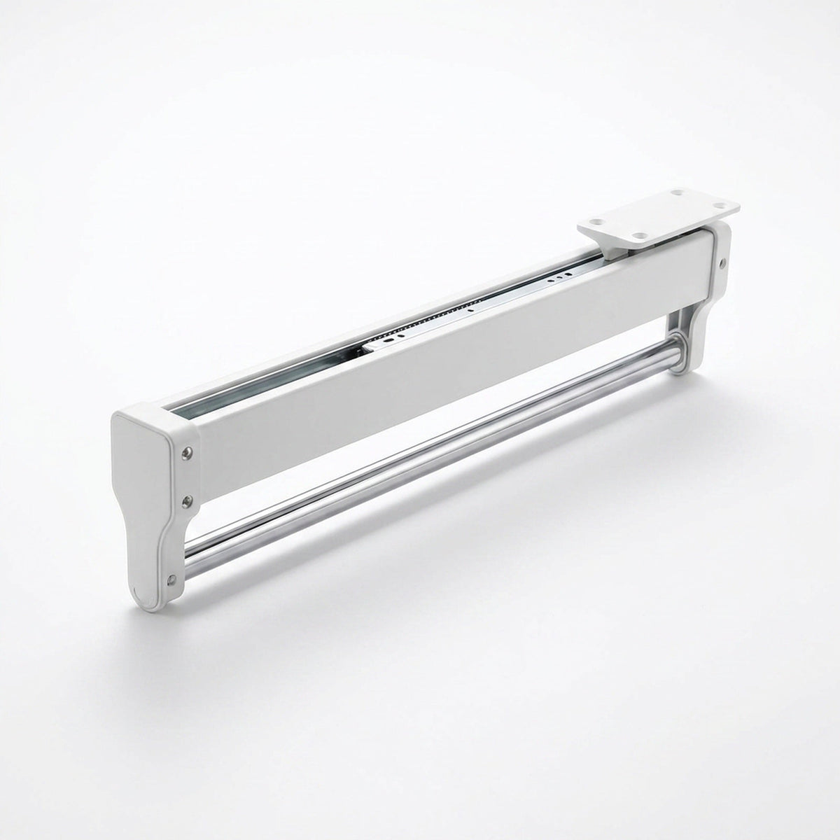 Top-Mount Pull-Out Wardrobe Hanger Rail – Extendable Adjustable Closet Rod for Hanging Clothes, Trouser Organization, Maximizing Wardrobe Space Neatly and Efficiently