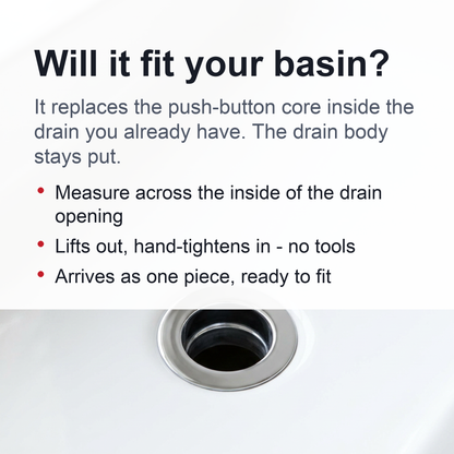 Universal Wash Basin Pop-Up Drain Filter - 2 in 1 Stopper and Filter