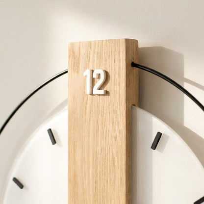 Nordic Minimalist Wall Clock – Modern Silent Living Room Clock for Home, Restaurant & Interior Aesthetic Decor