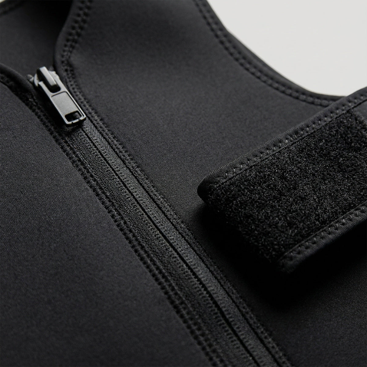 Men's Neoprene Sauna Vest – Zip-Front Heat Training Vest with Dual Adjustable Waist Straps