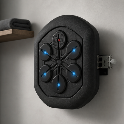 Wall-Mounted Music Boxing Trainer with Light-Up Targets