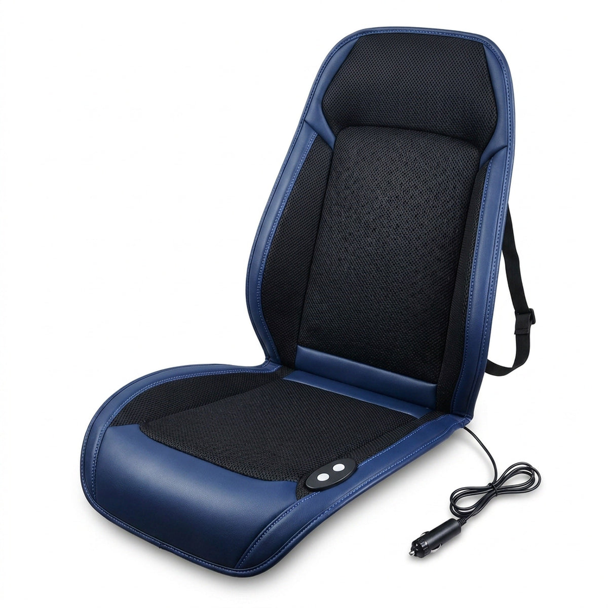 Ventilated Car Seat Cushion - 12V Fan Cooling with Lumbar Massage