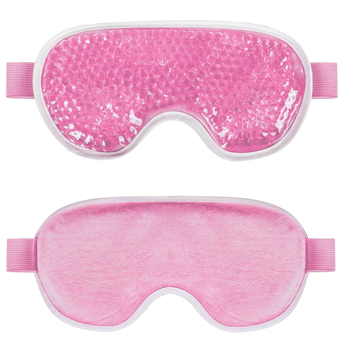 Reusable Gel Eye Mask – Cooling Cold Compress for Puffy Eyes, with Soft Plush Reverse Side