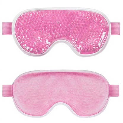 Reusable Gel Eye Mask – Cooling Cold Compress for Puffy Eyes, with Soft Plush Reverse Side