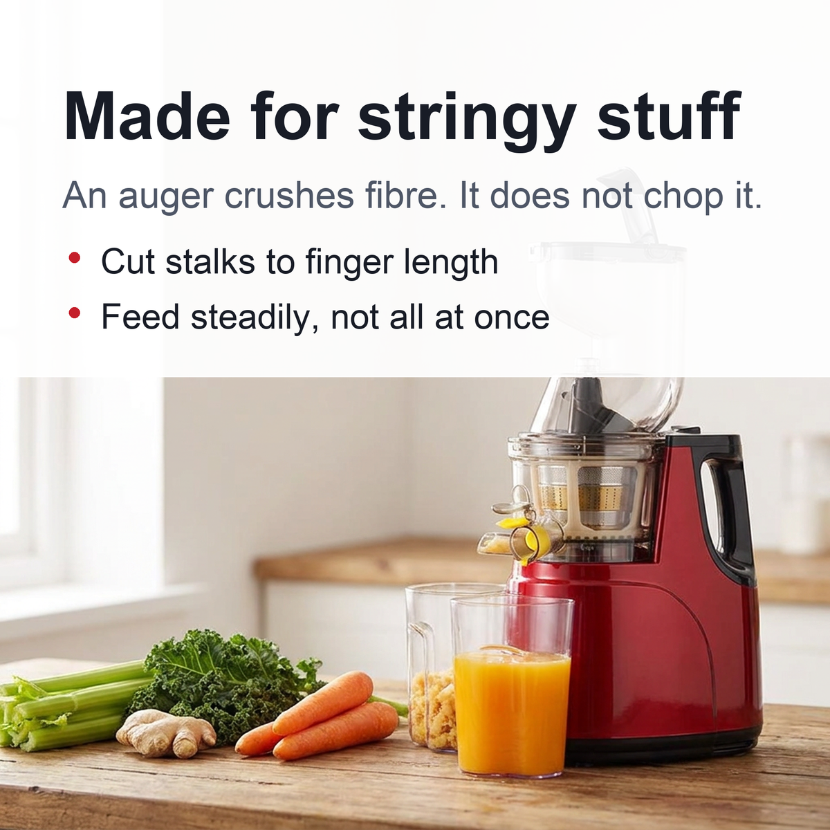 Automatic Slow Juicer – 90mm Whole-Fruit Chute, High-Torque Cold Press for Celery, Carrots, Apples & Leafy Greens with Built-In Pulp Separation