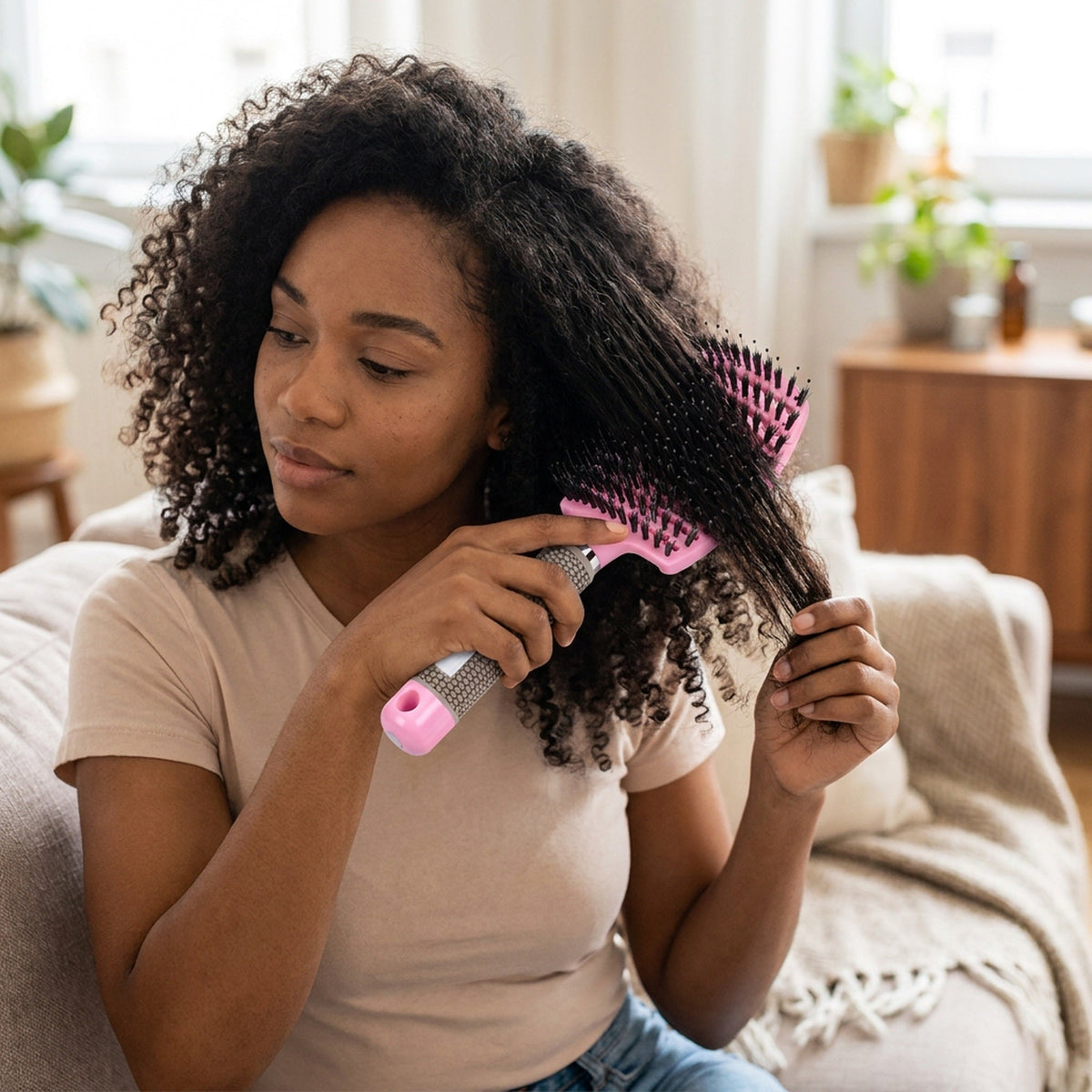 Miracle Hair Detangler Brush – Anti-Tangle Scalp Massaging Hairbrush for Smooth Frizz-Free Hair