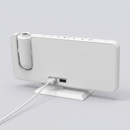 Mirror Projection Alarm Clock - FM Radio LED Digital Smart Alarm Clock with 180° Time Projection Snooze