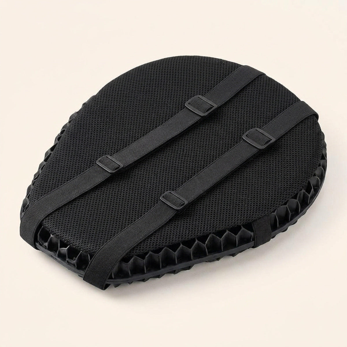 Motorcycle Seat Cushion — 3D TPE Honeycomb Pad with Two Adjustable Straps