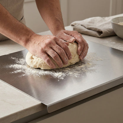 Stainless Steel Cutting Board – Extra-Large Food-Safe Metal Chopping Surface for Baking, Dough Kneading & Professional Kitchens