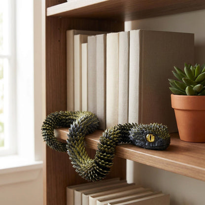 3D-Printed Articulated Snake - Posable Bush Viper Desk Fidget