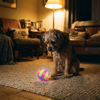 Glow-in-the-Dark Squeaky Dog Ball Toy – Light-Up Playtime for Pets, Easy to Clean!