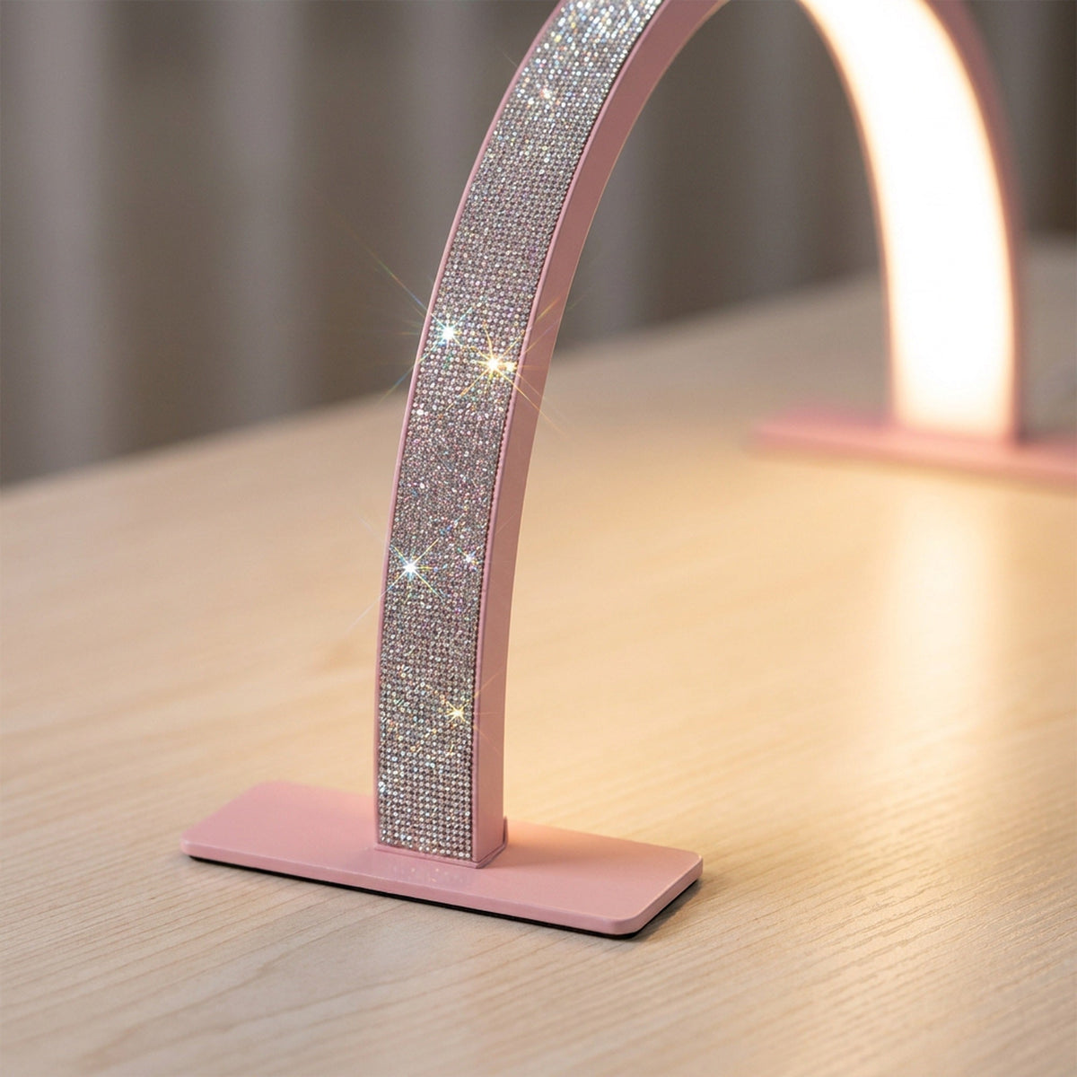 Half Moon Nail Desk Lamp – 28 in LED Arc Work Light for Nails, Lashes, Brows & Tattoo, 3000K–6000K Dimmable