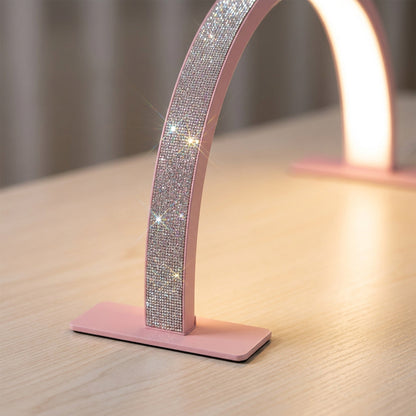 Half Moon Nail Desk Lamp – 28 in LED Arc Work Light for Nails, Lashes, Brows & Tattoo, 3000K–6000K Dimmable
