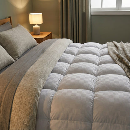 Extra Thick Quilted Mattress Topper – Luxuriously Soft Cooling Pad with Diamond Pattern, Fits 8-21" Mattresses, Perfect for Bedroom Comfort