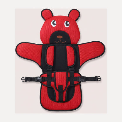 Bear-Shaped Padded Seat Liner with Support Harness - for Strollers, High Chairs & Dining Chairs