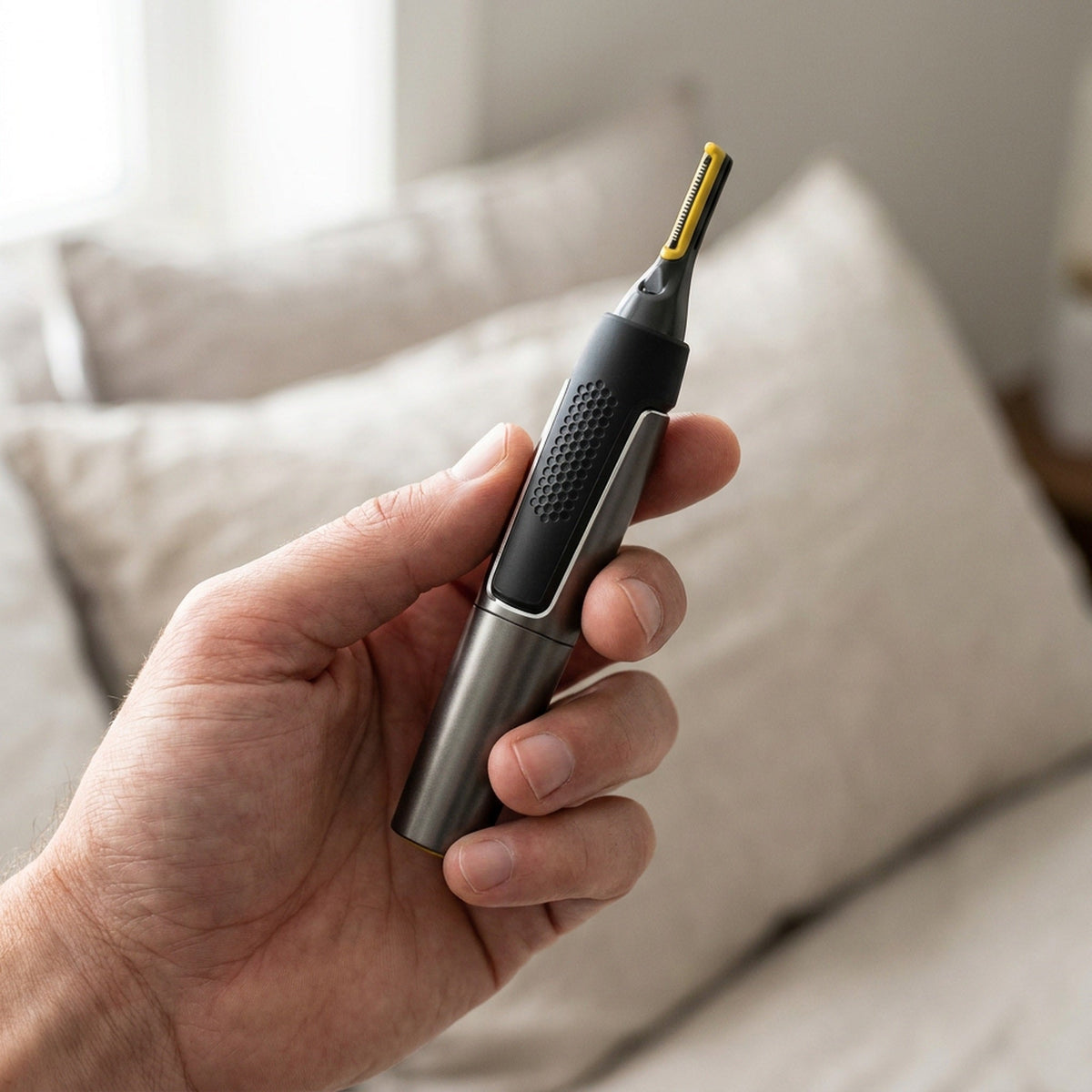 Electric Nose and Ear Hair Trimmer – Ultra-Thin Precision Waterproof Grooming Tool for Safe, Clean, and Painless Trimming