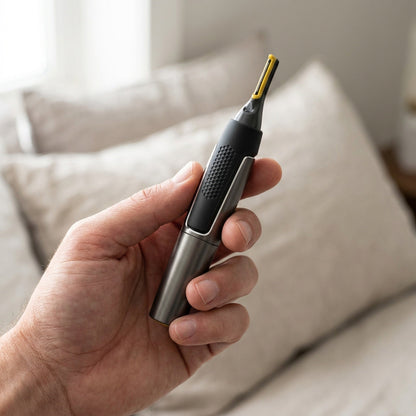 Electric Nose and Ear Hair Trimmer – Ultra-Thin Precision Waterproof Grooming Tool for Safe, Clean, and Painless Trimming