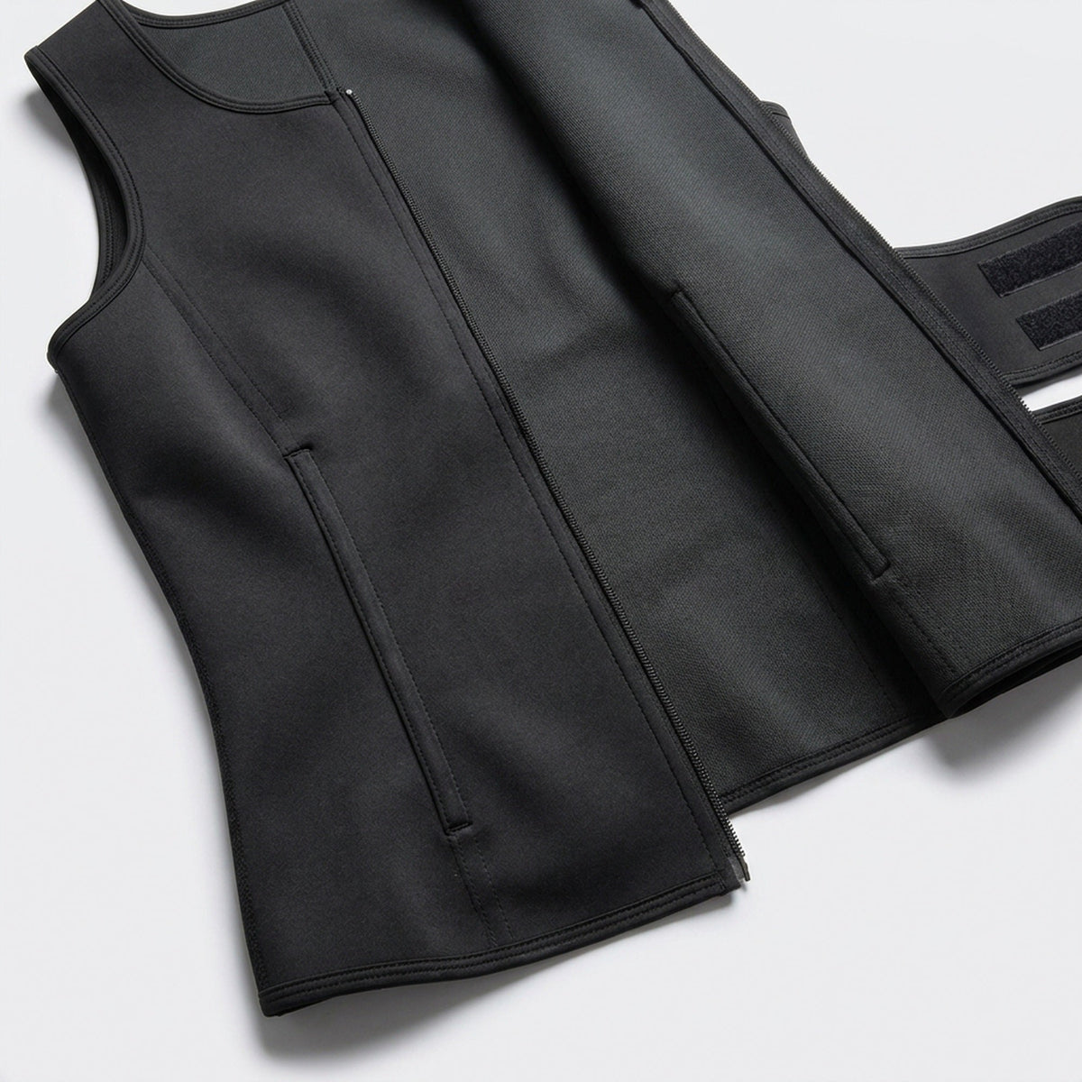 Men's Neoprene Sauna Vest – Zip-Front Heat Training Vest with Dual Adjustable Waist Straps