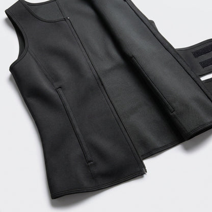 Men's Neoprene Sauna Vest – Zip-Front Heat Training Vest with Dual Adjustable Waist Straps