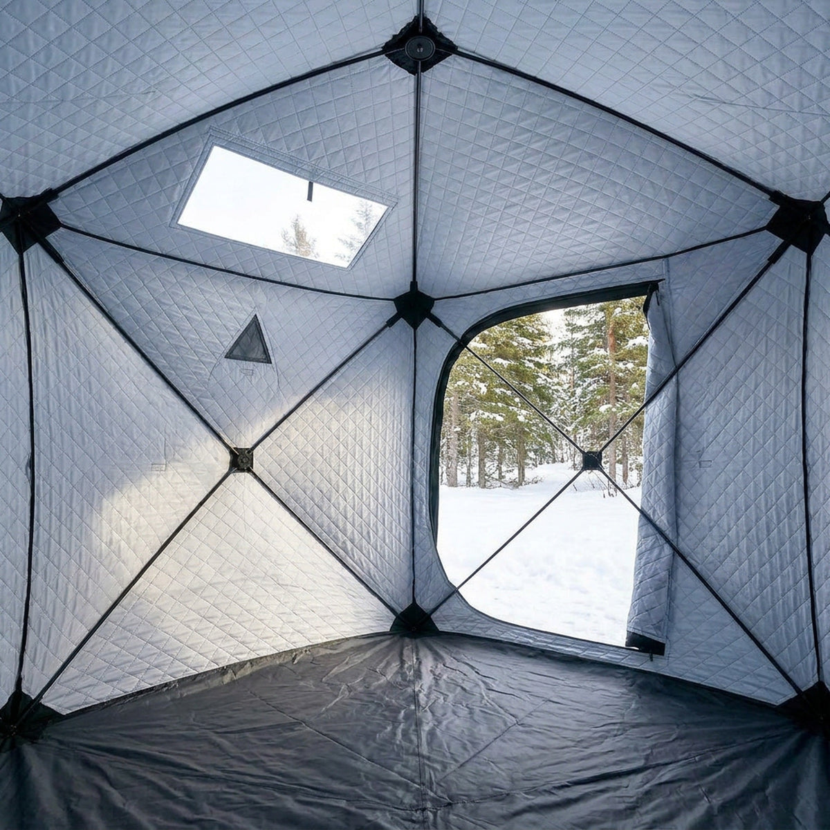 Portable Outdoor Sauna Tent, Stove-Ready - Insulated Pop-Up Ice Fishing Shelter, Snow Proof Windproof Winter Cold Weather Tent (Stove Sold Separately)