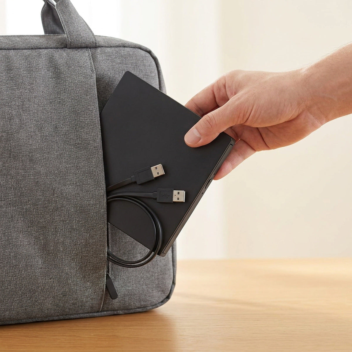 External CD/DVD Drive - Portable USB Optical Drive for Laptops & Desktop Computers