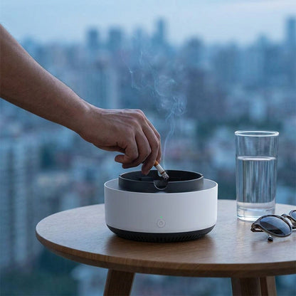 Odor Air Purifier Ashtray - Smoke Removal & Anion Purification Ashtray
