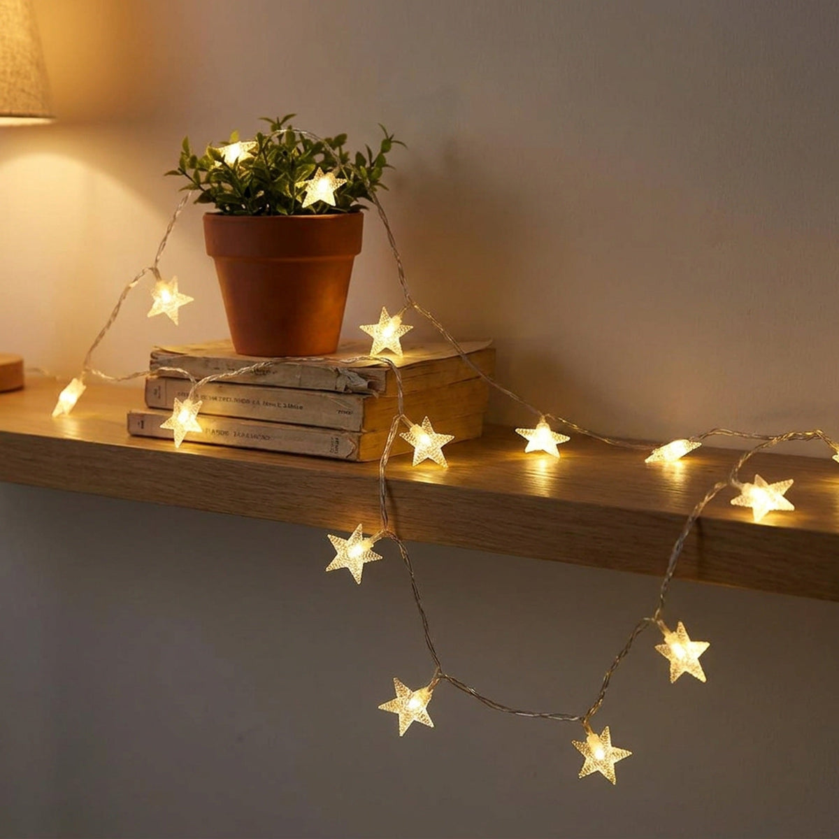 Star LED String Lights - Indoor Fairy Garland for Bedrooms, Weddings, Parties & Christmas