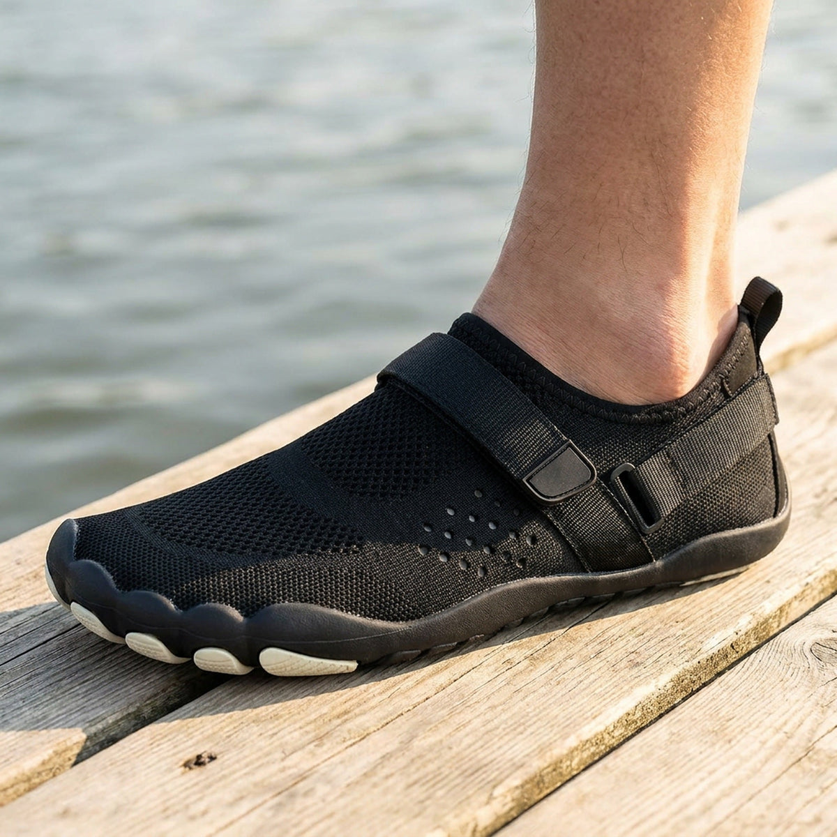 Breathable Double Buckle Unisex Water Shoes - Aqua Shoes Slip-On