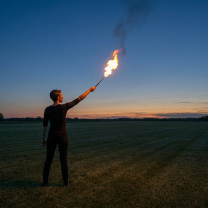 Fire Wand That Shoots Fire - Cosplay Electronic Fire Flasher, Magic Wands Tricks, Flame Lighter Device, Magicians Props