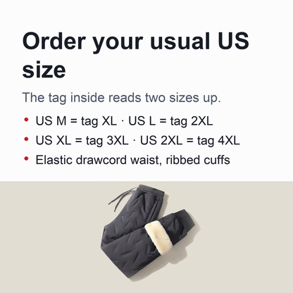 Winter Pants for Men – Fleece Lined or Quilted Puffer Thermal Joggers