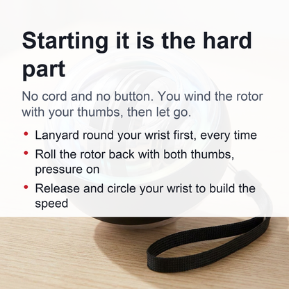 Gyroscopic Wrist Ball with LED Band - Auto-Start Forearm and Grip Trainer