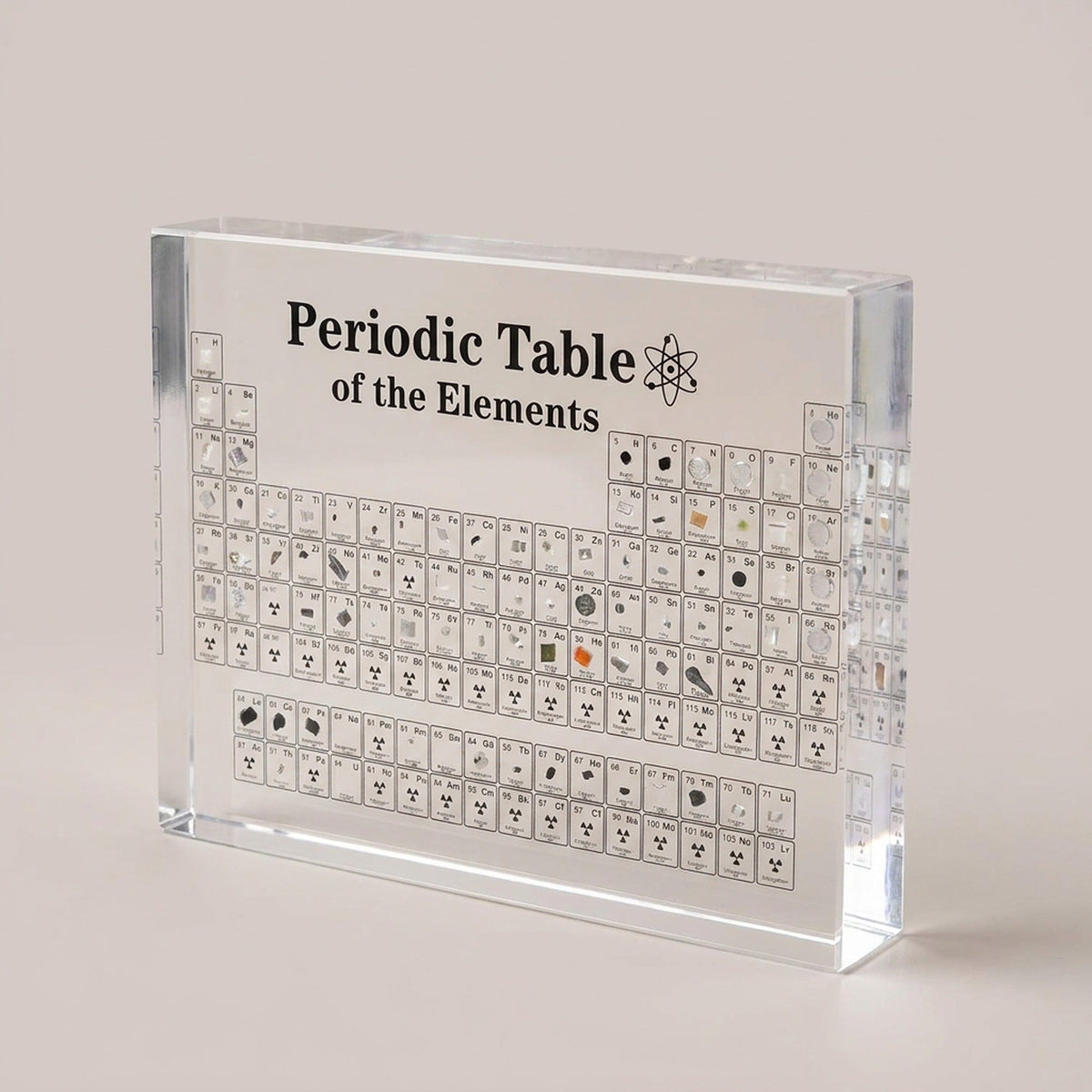 Acrylic Periodic Table with Real Elements – Perfect Gift for Science Enthusiasts & Students