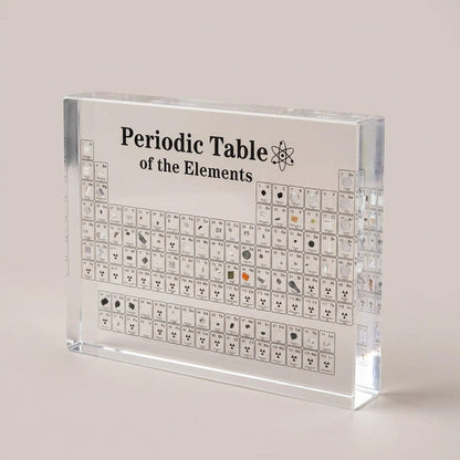 Acrylic Periodic Table with Real Elements – Perfect Gift for Science Enthusiasts & Students