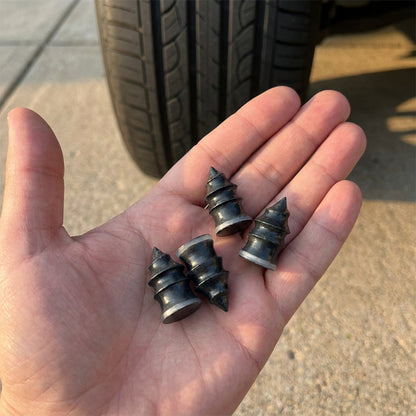 Screw-In Tire Plugs – Tire Repair Kit for Tubeless Car, Light Truck, Motorcycle and Scooter Tires (Tire Puncture Sealing Nail)