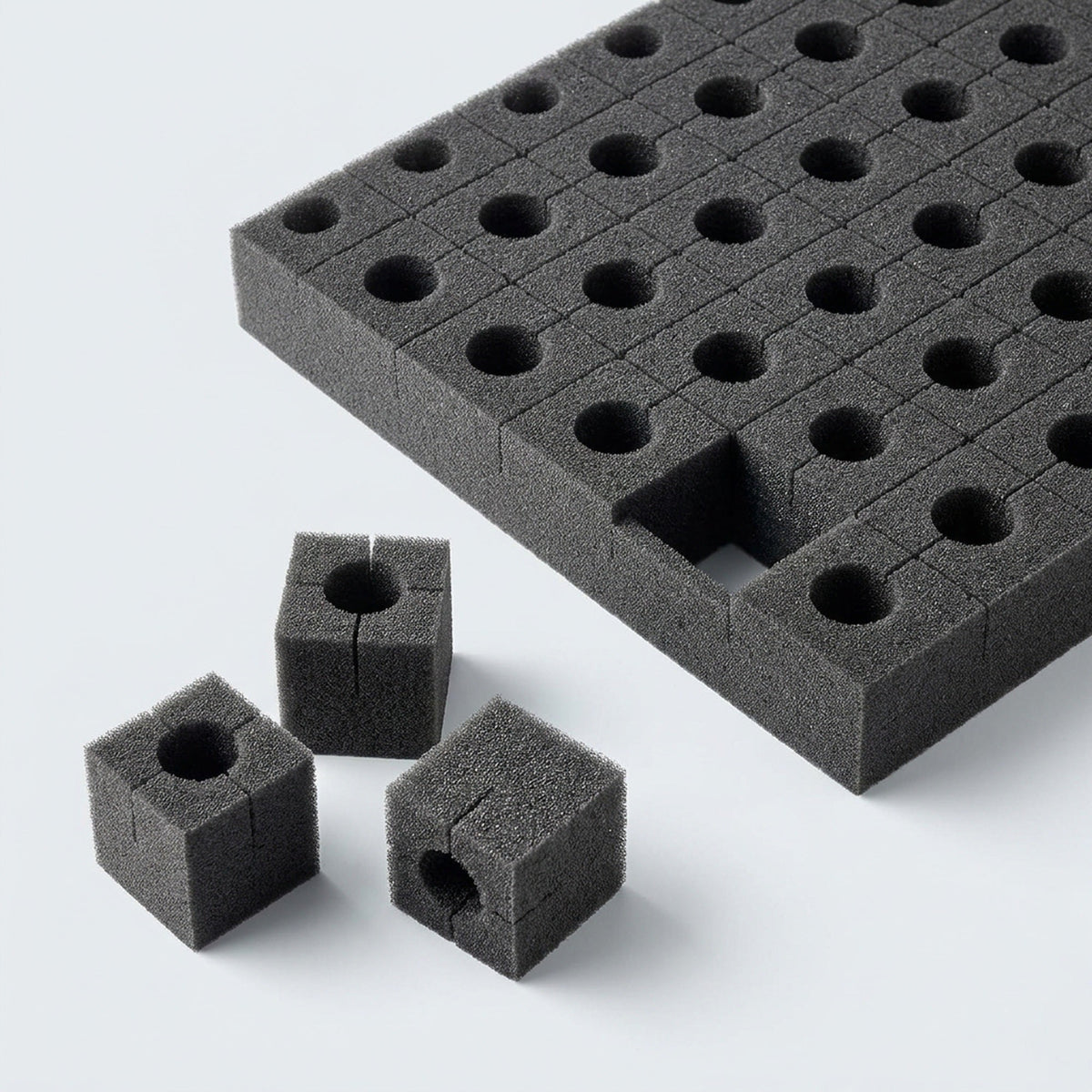 Hydroponic Grow Sponge Set – Soilless Seedling Plugs for Nursery Trays, Vegetable Propagation, Indoor Gardens and Seed Starting