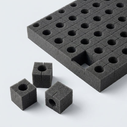 Hydroponic Grow Sponge Set – Soilless Seedling Plugs for Nursery Trays, Vegetable Propagation, Indoor Gardens and Seed Starting