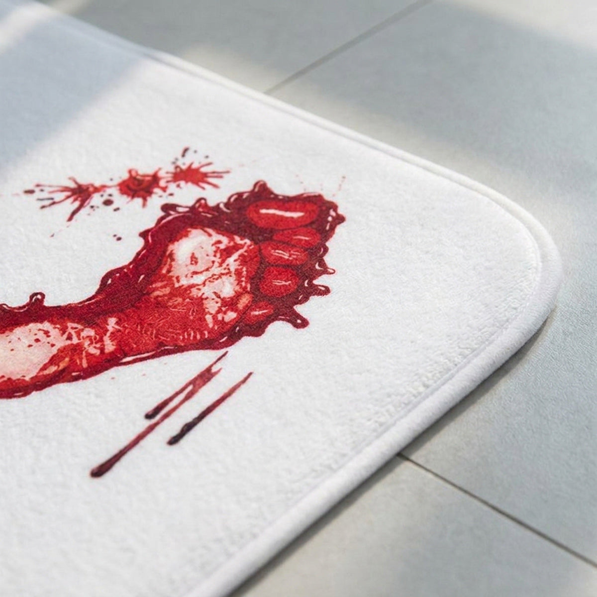 Bloody Footprint Bath Mat - Halloween Shower Doormat