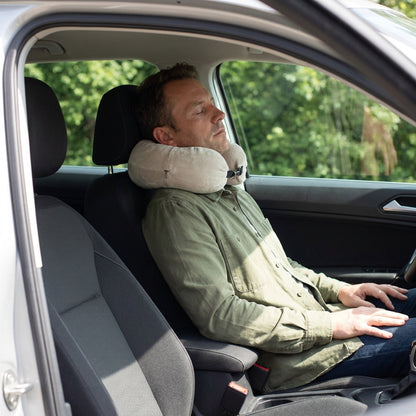 Stuffable Travel Neck Pillow – Velvet Airplane & Car Neck Pillow You Fill With Your Clothes