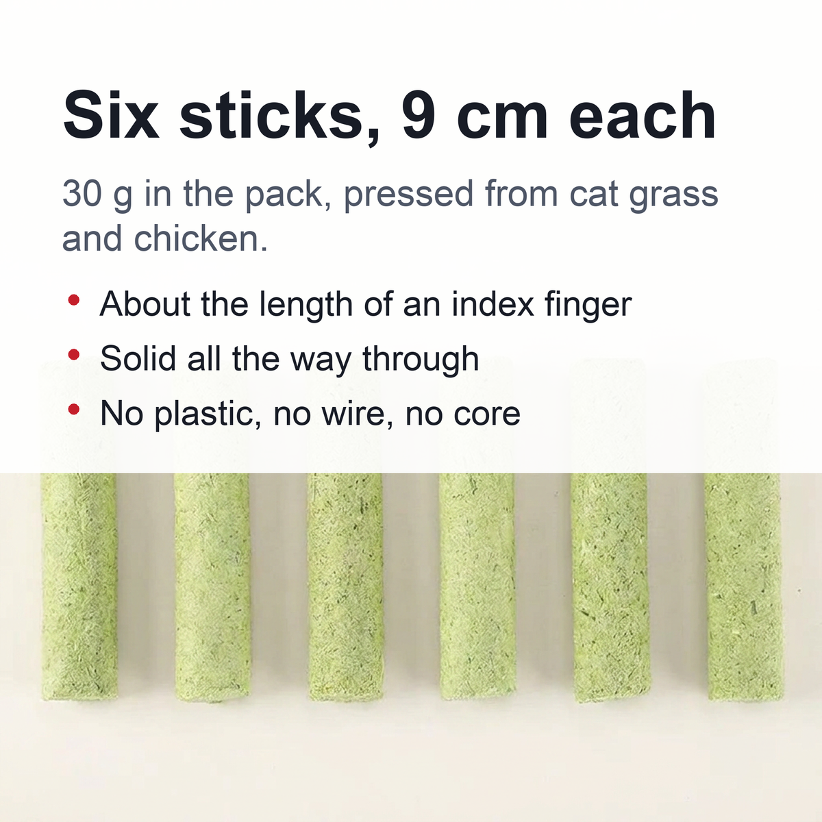 Cat Grass Teething Stick - Professional Natural Cat Grass Sticks Grinding Rod Toy (6 pcs)
