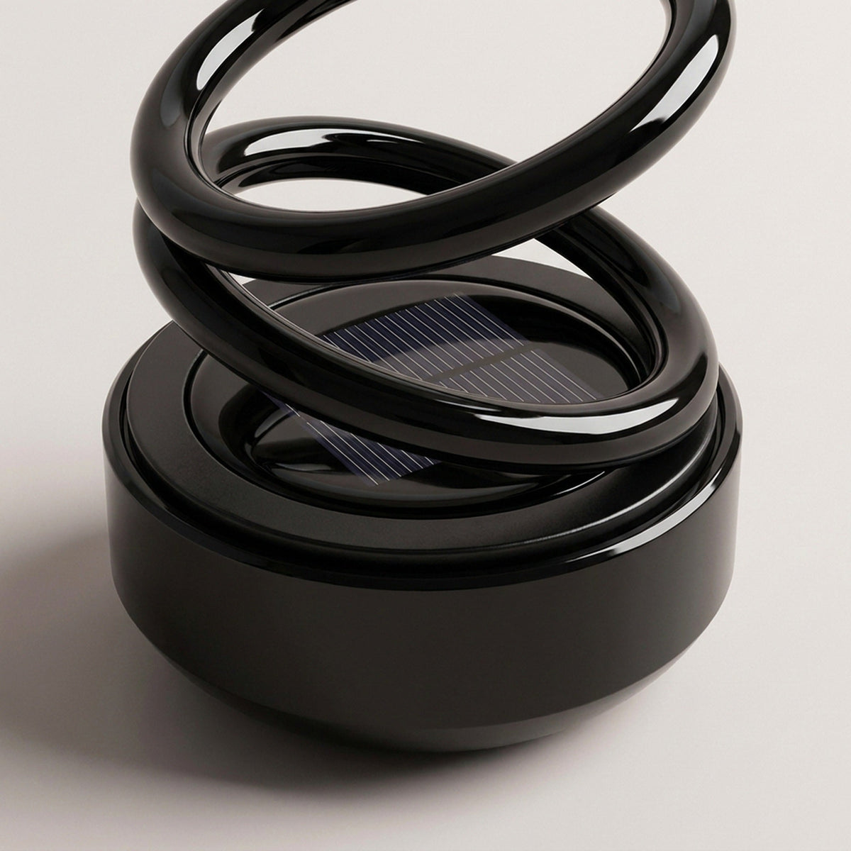 Solar Rotating Car Air Freshener - Double Ring Aromatherapy Diffuser for Car, Living Room, Bathroom