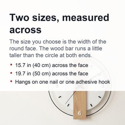 Nordic Minimalist Wall Clock – Modern Silent Living Room Clock for Home, Restaurant & Interior Aesthetic Decor