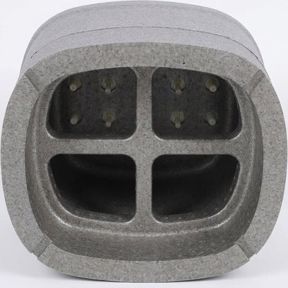 Molded Foam Bath Stool – Wide Curved-Back Shower Seat, in Gray or Cream