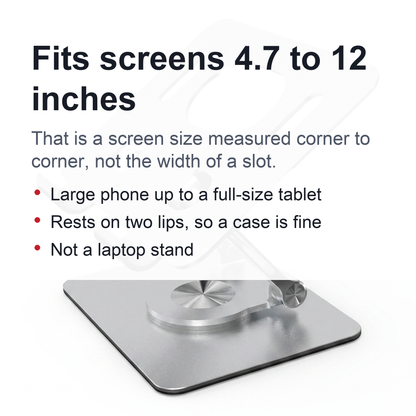 Rotatable Tablet Stand - 360°  Foldable & Portable Tablet Stand for All up to 15.6 inches.