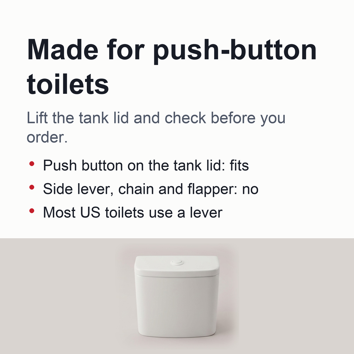 Automatic Toilet Flusher for Push-Button Toilets – Touchless Motion Sensor Flush Kit, Battery Powered