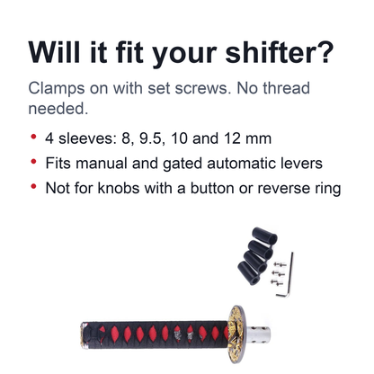 Katana Shift Knob - Universal Car Gear Shift Knob Short Samurai Sword
